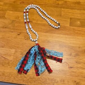 Beaded Necklace with Tassel